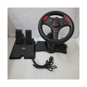 V3 Racing Wheel For Playstation PS1 Steering Wheel + Pedals InterAct Gaming